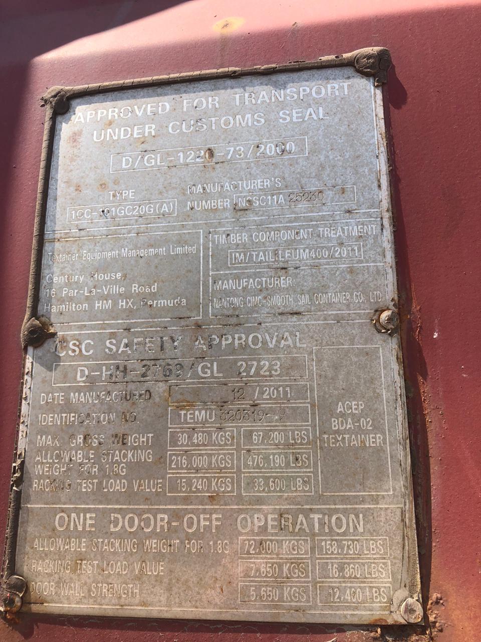 Морской контейнер TEMU3203199